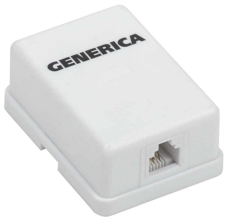 Розетка информационная настенная RJ12 кат.3 UTP 1 порт GENERICA