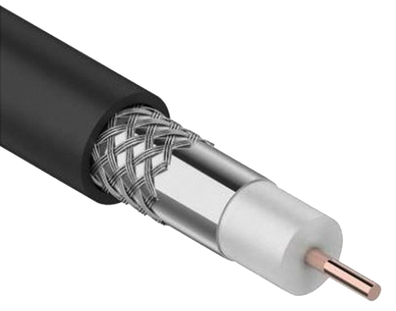 Кабель коаксиальный RG11 CCS 75Ом FPE PVC черный (300м) GENERICA