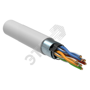 Кабель витая пара F/UTP кат.5E 24AWG 4 пары LSZH INDOOR 1м белый GENERICA