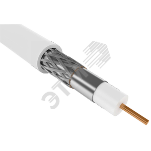 Кабель коаксиальный RG6 медный 75Ом FPE PVC белый (300м) GENERICA