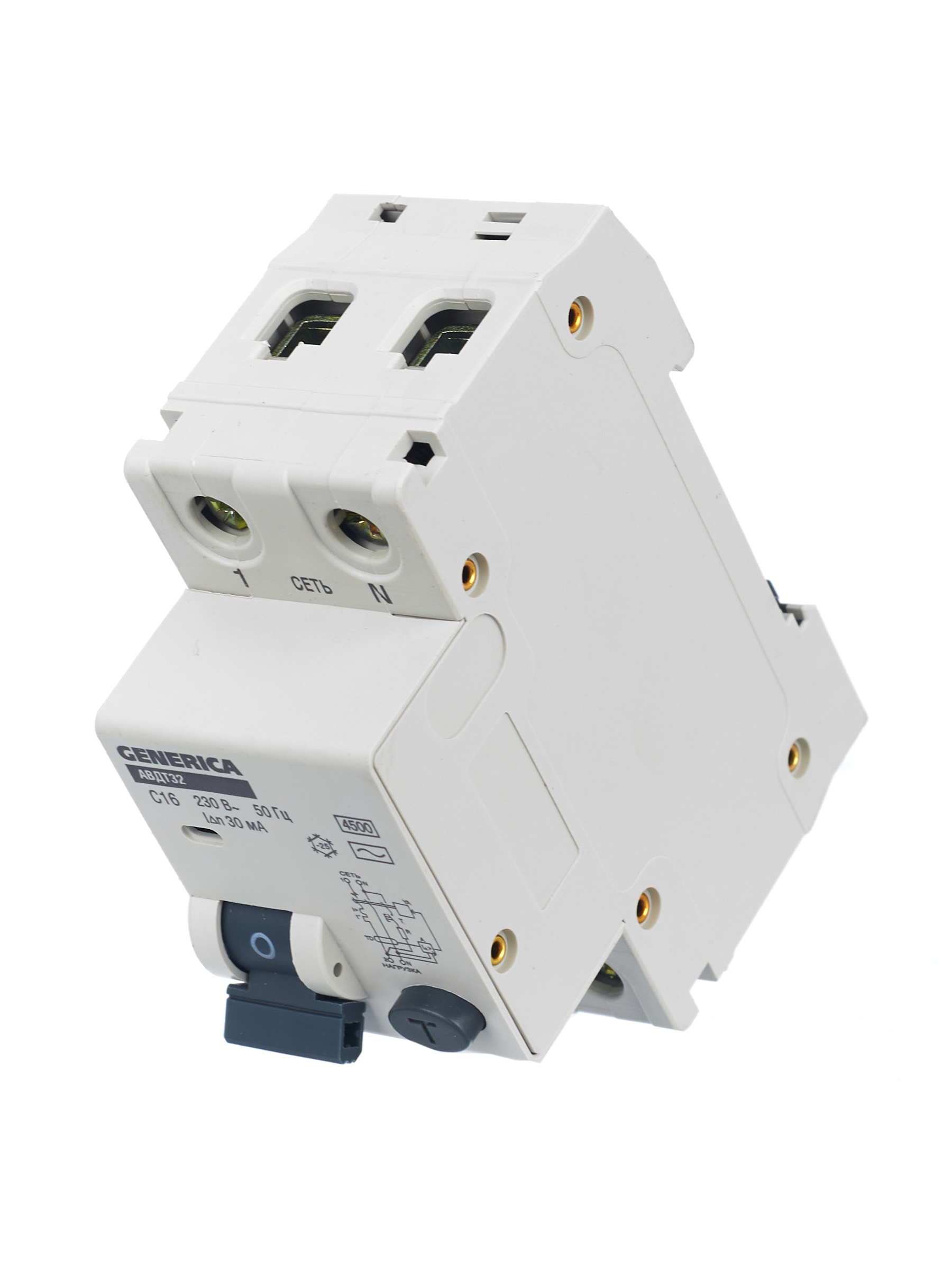 Автоматический выключатель дифференциального тока АВДТ32 C16 GENERICA