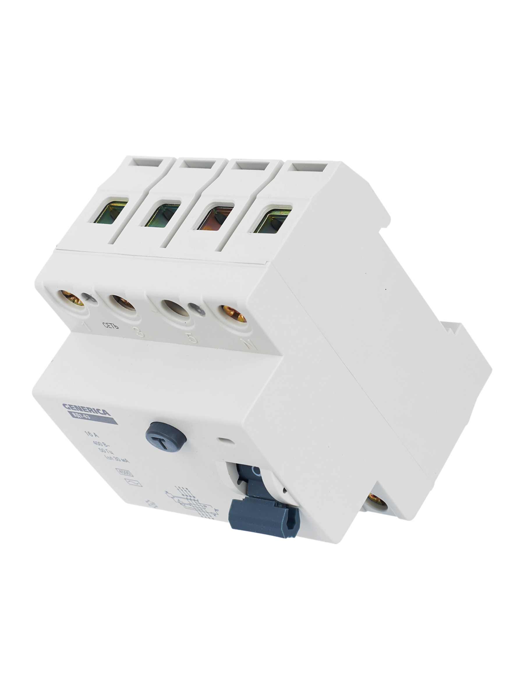 Выключатель дифференциальный (УЗО) ВД1-63 4Р 16А 30мА GENERICA