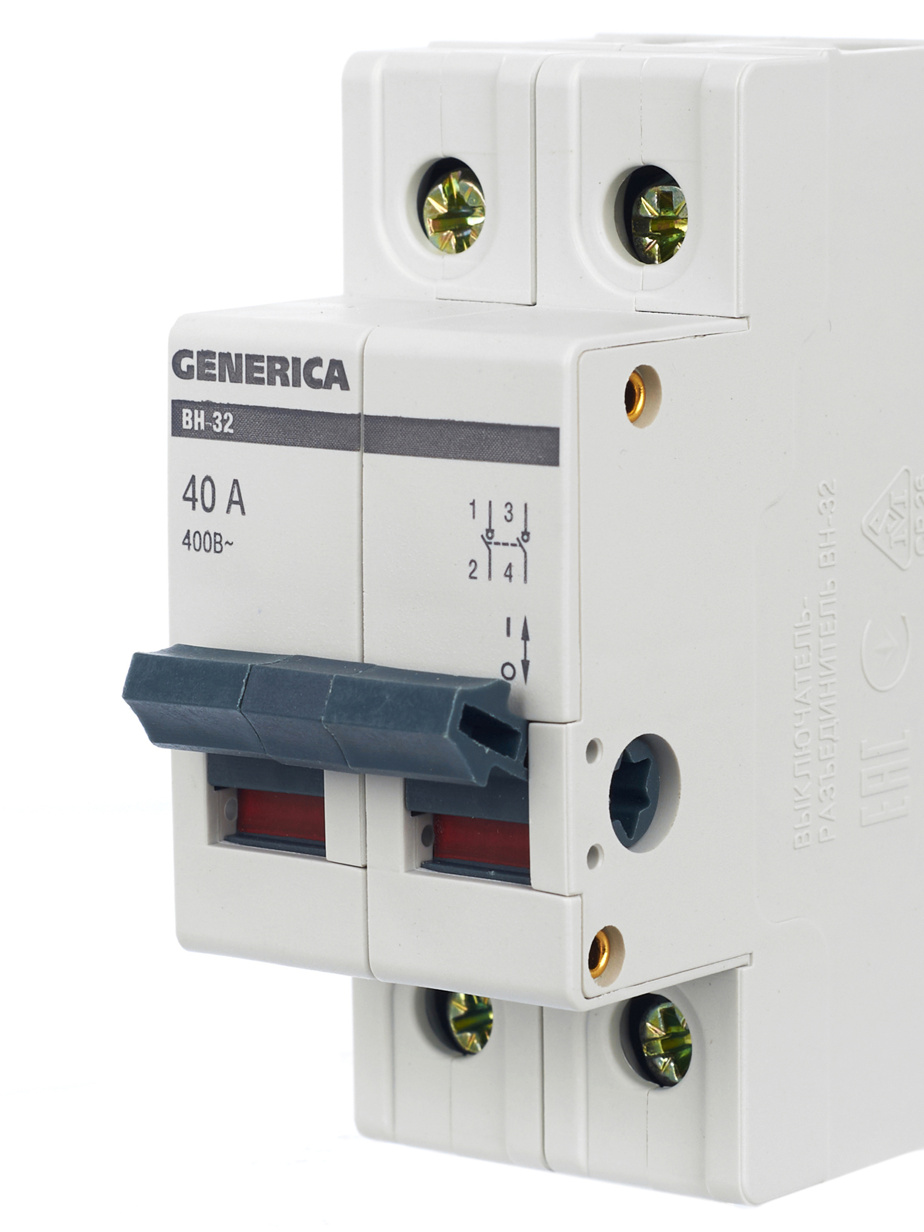 Выключатель нагрузки (мини-рубильник) ВН-32 2Р 40А GENERICA