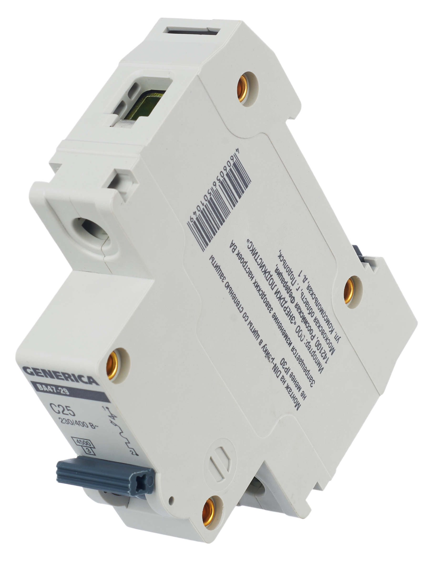 Автоматический выключатель ВА47-29 1Р 25А 4,5кА С GENERICA