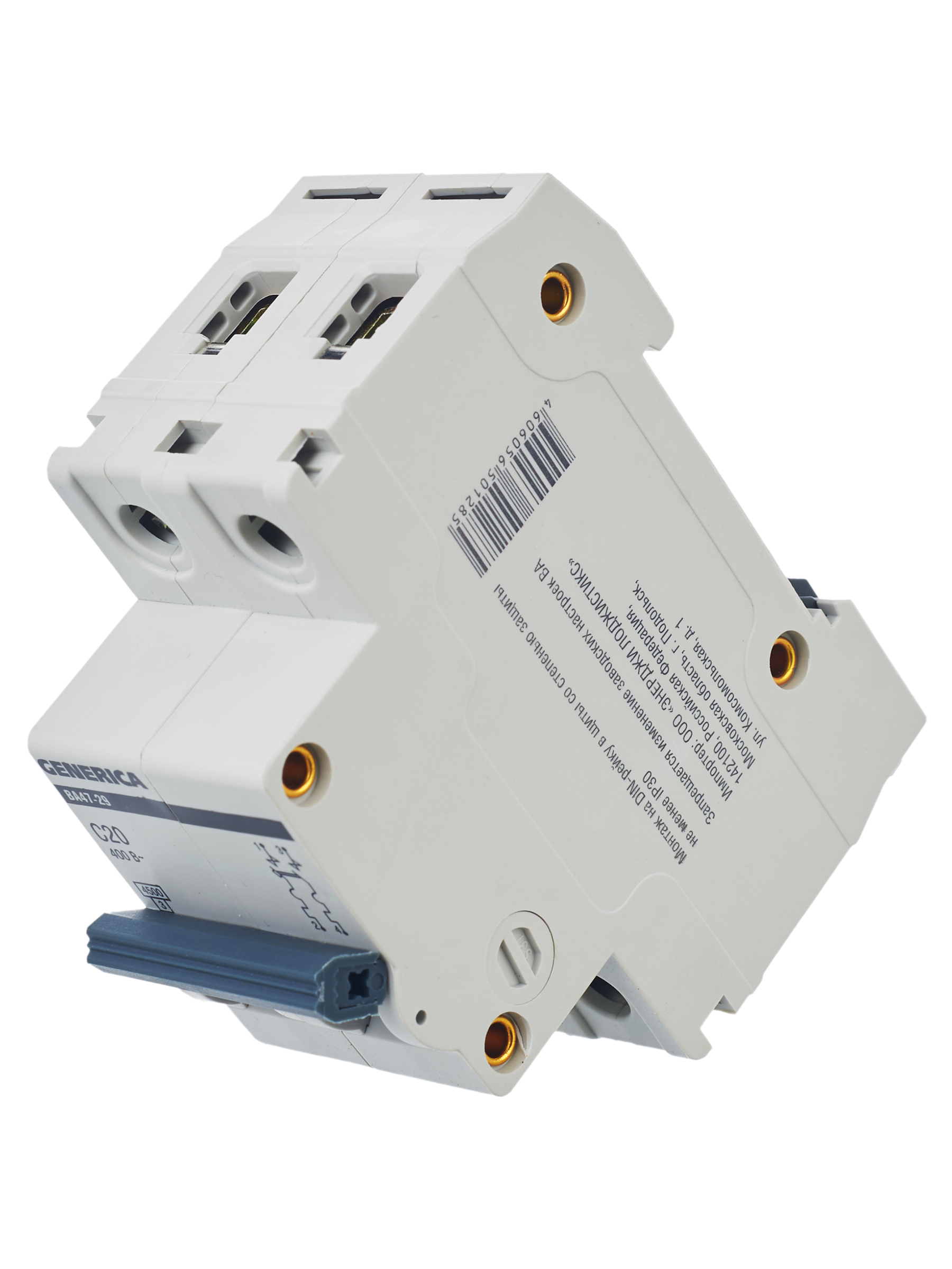 Автоматический выключатель ВА47-29 2Р 20А 4,5кА С GENERICA