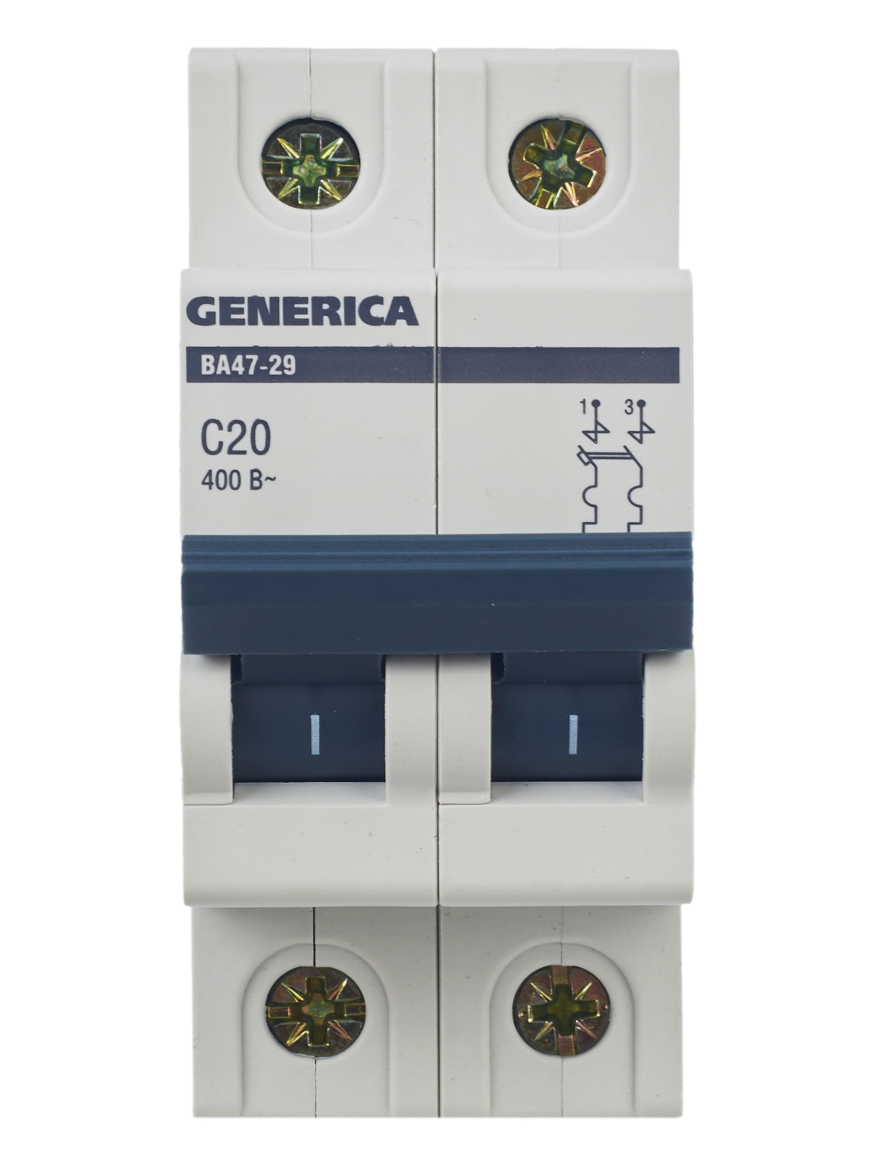 Автоматический выключатель ВА47-29 2Р 20А 4,5кА С GENERICA