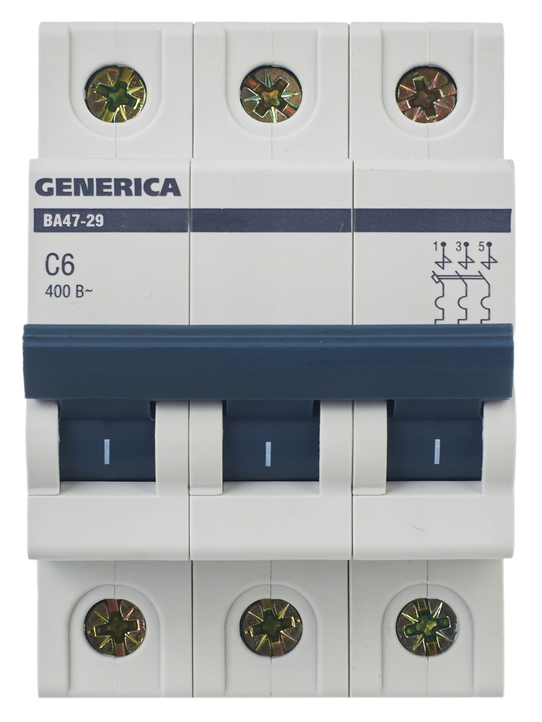 Автоматический выключатель ВА47-29 3Р 6А 4,5кА С GENERICA