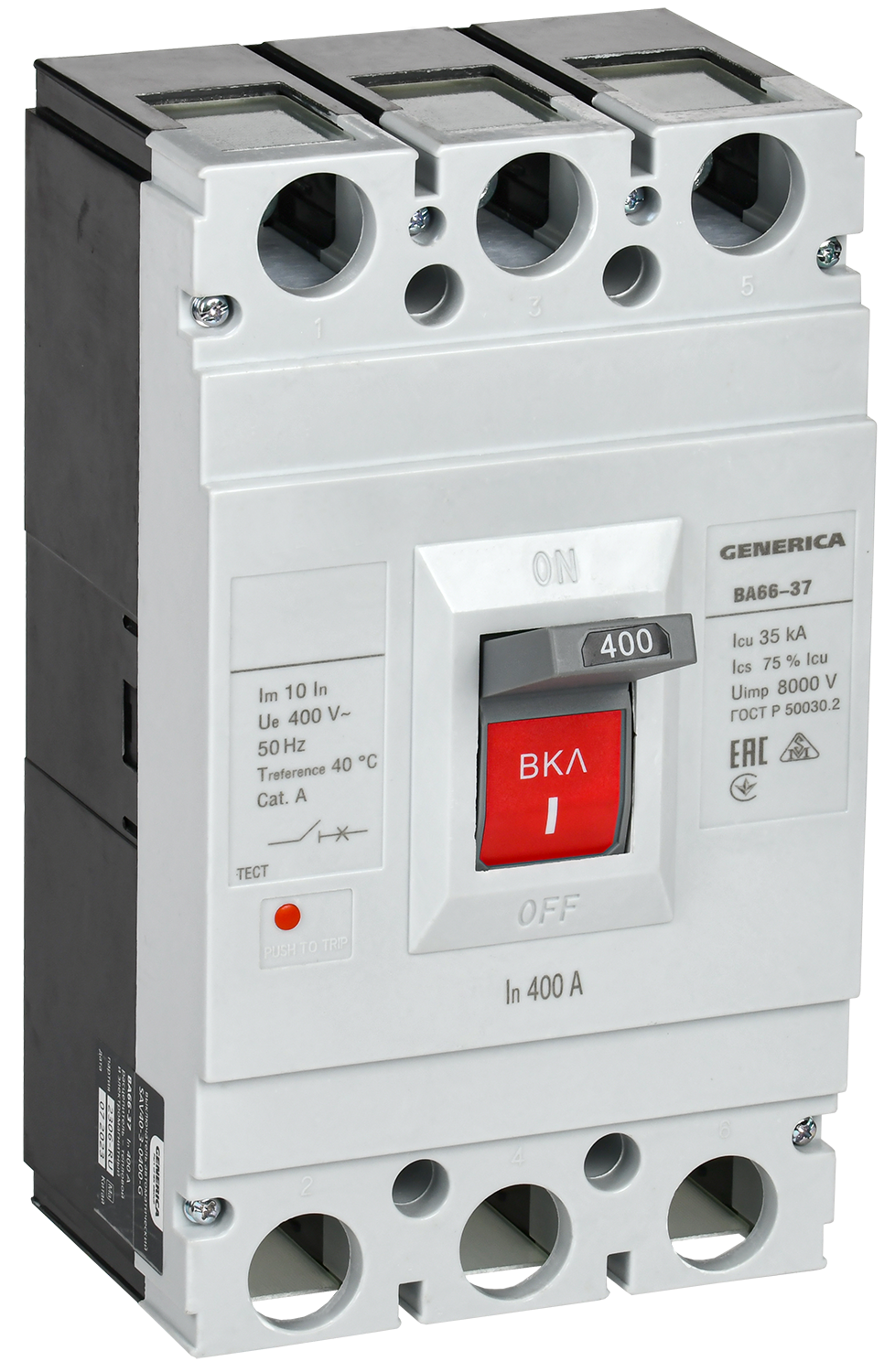 Выключатель автоматический ВА66-37 3Р 400А 35кА GENERICA