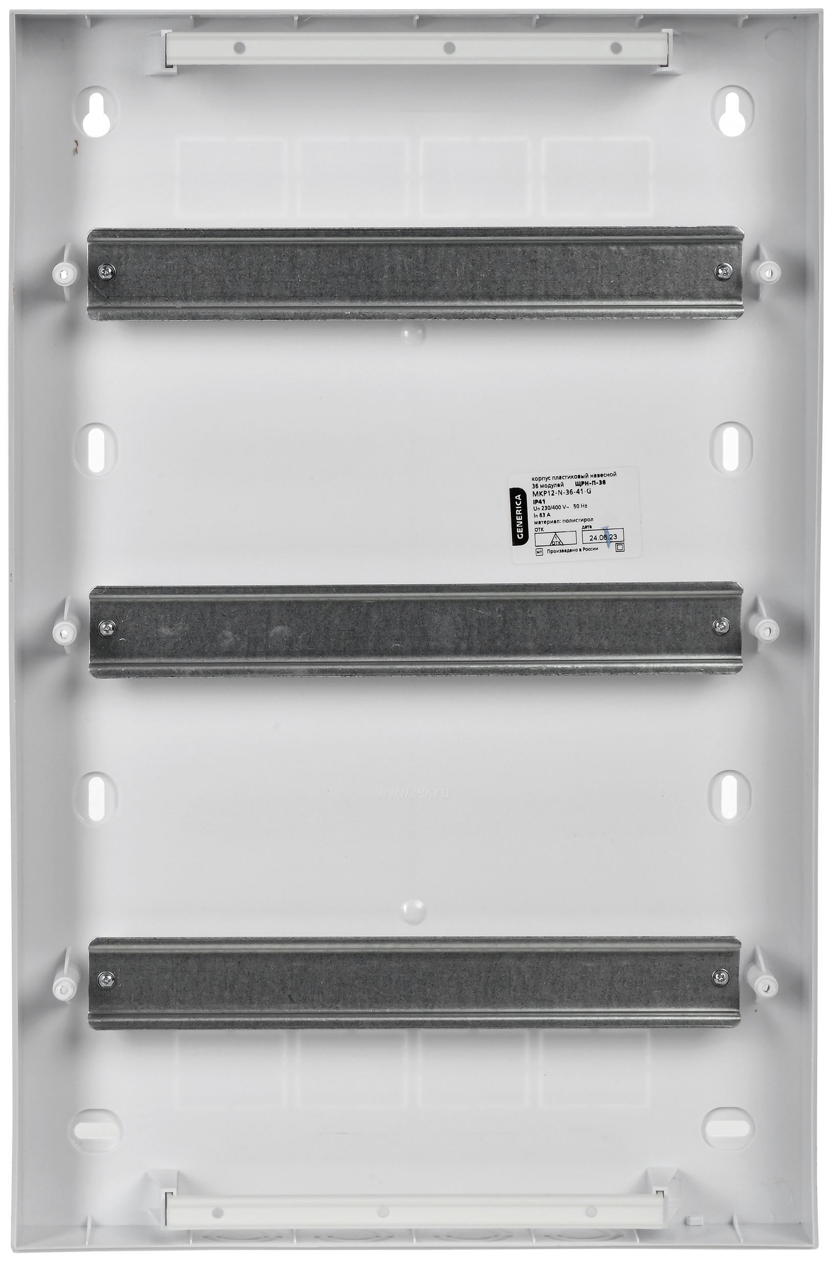 Корпус пластиковый ЩРН-П-36 черная прозрачная дверь IP41 GENERICA