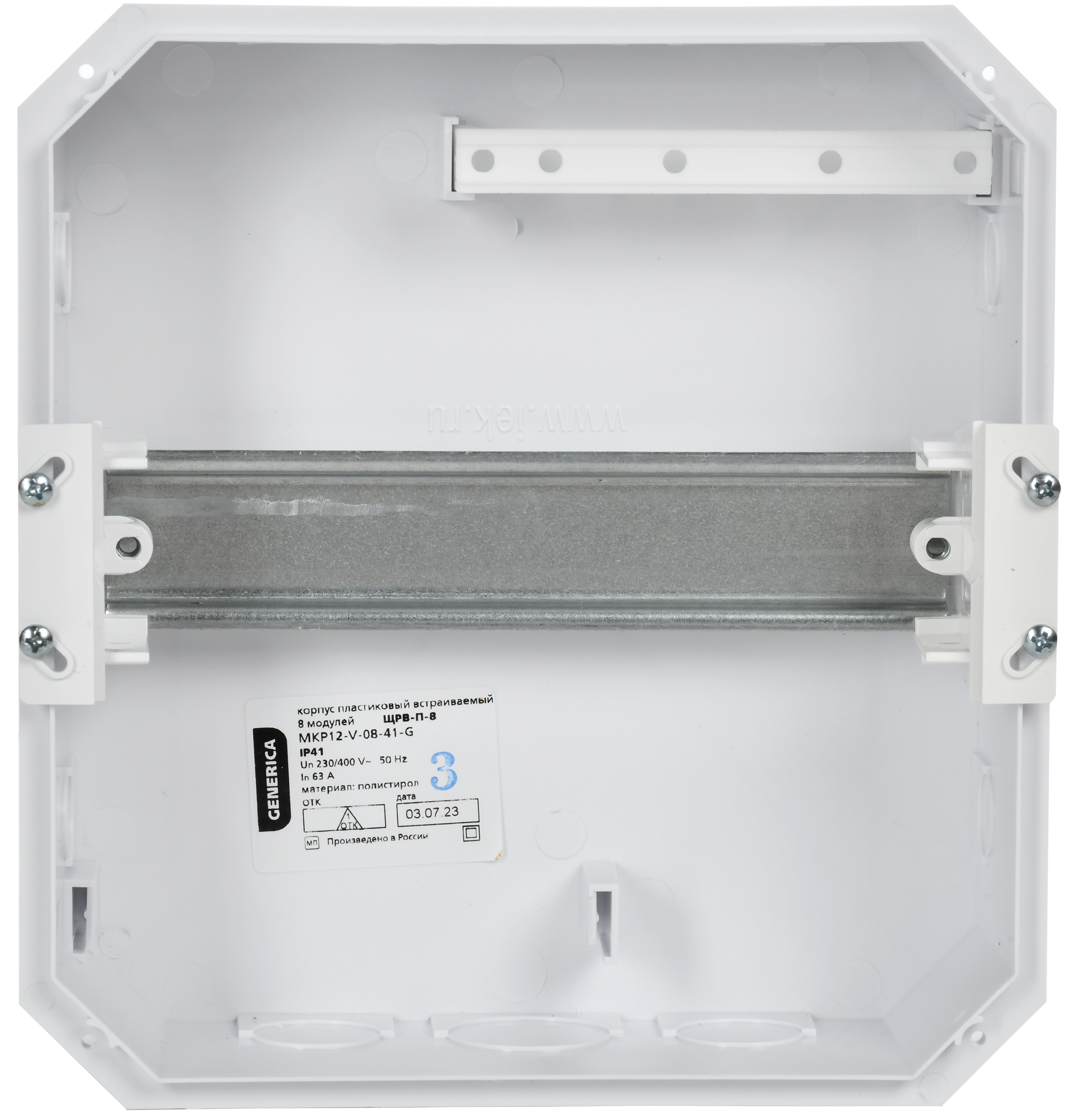 Корпус пластиковый ЩРВ-П-8 черная прозрачная дверь IP41 GENERICA