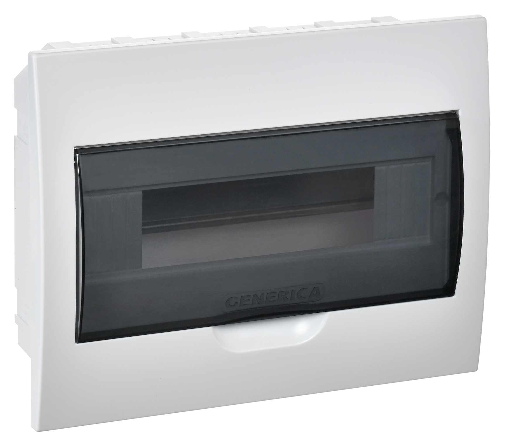 Корпус пластиковый ЩРВ-П-12 черная прозрачная дверь IP41 GENERICA