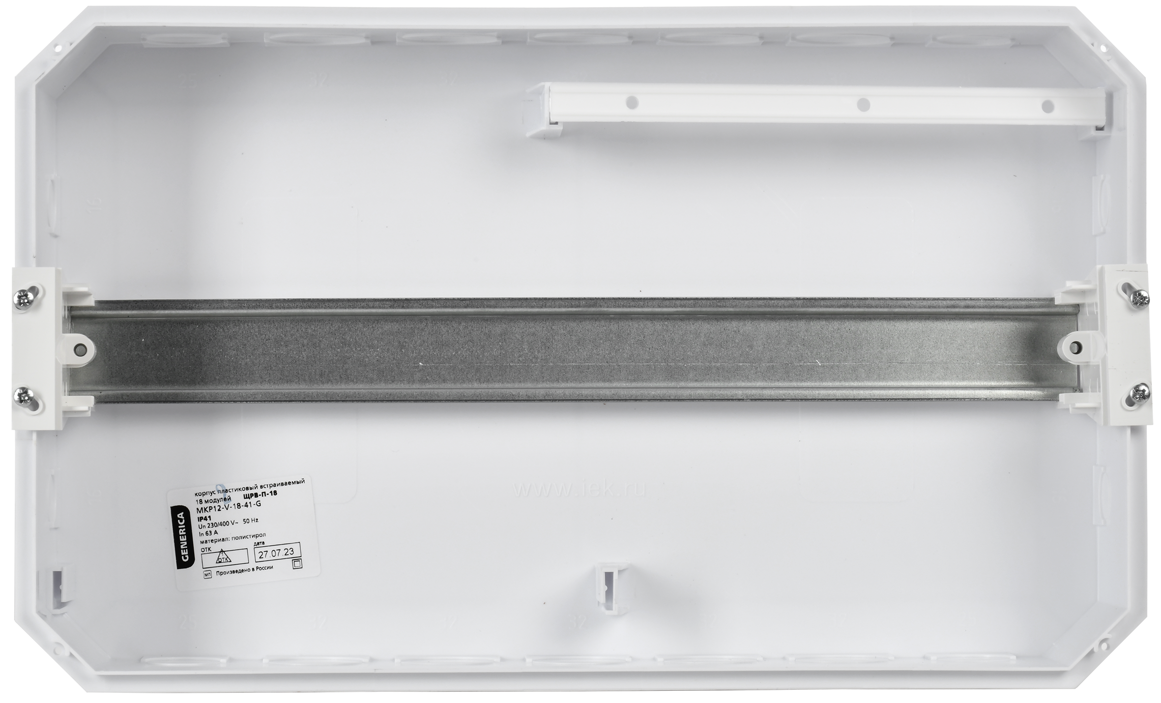 Корпус пластиковый ЩРВ-П-18 черная прозрачная дверь IP41 GENERICA