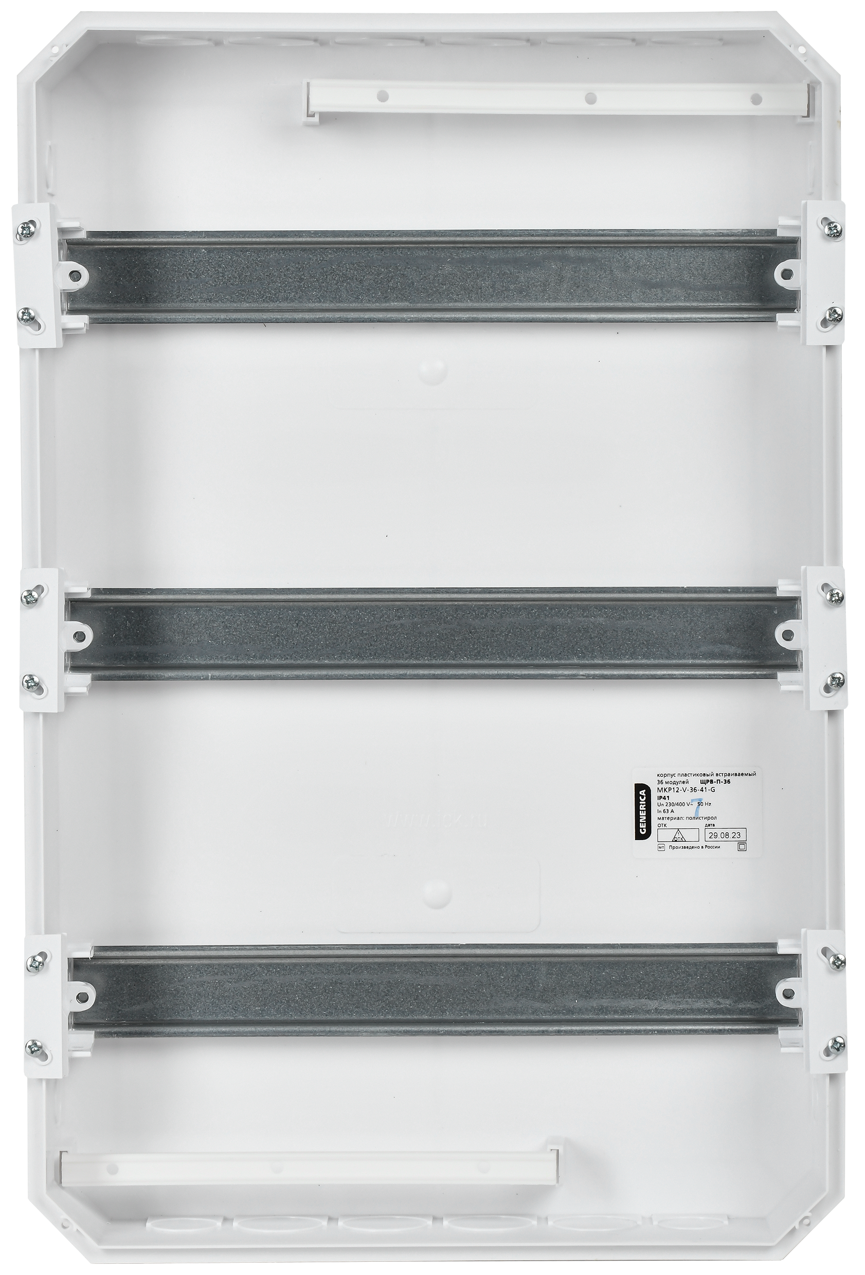 Корпус пластиковый ЩРВ-П-36 черная прозрачная дверь IP41 GENERICA