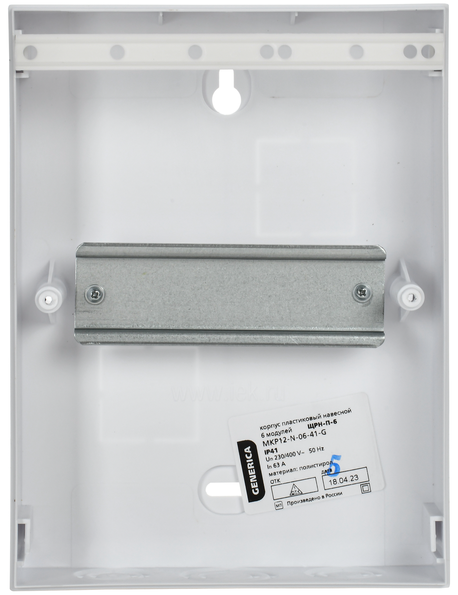 Корпус пластиковый ЩРН-П-6 белая дверь IP41 GENERICA