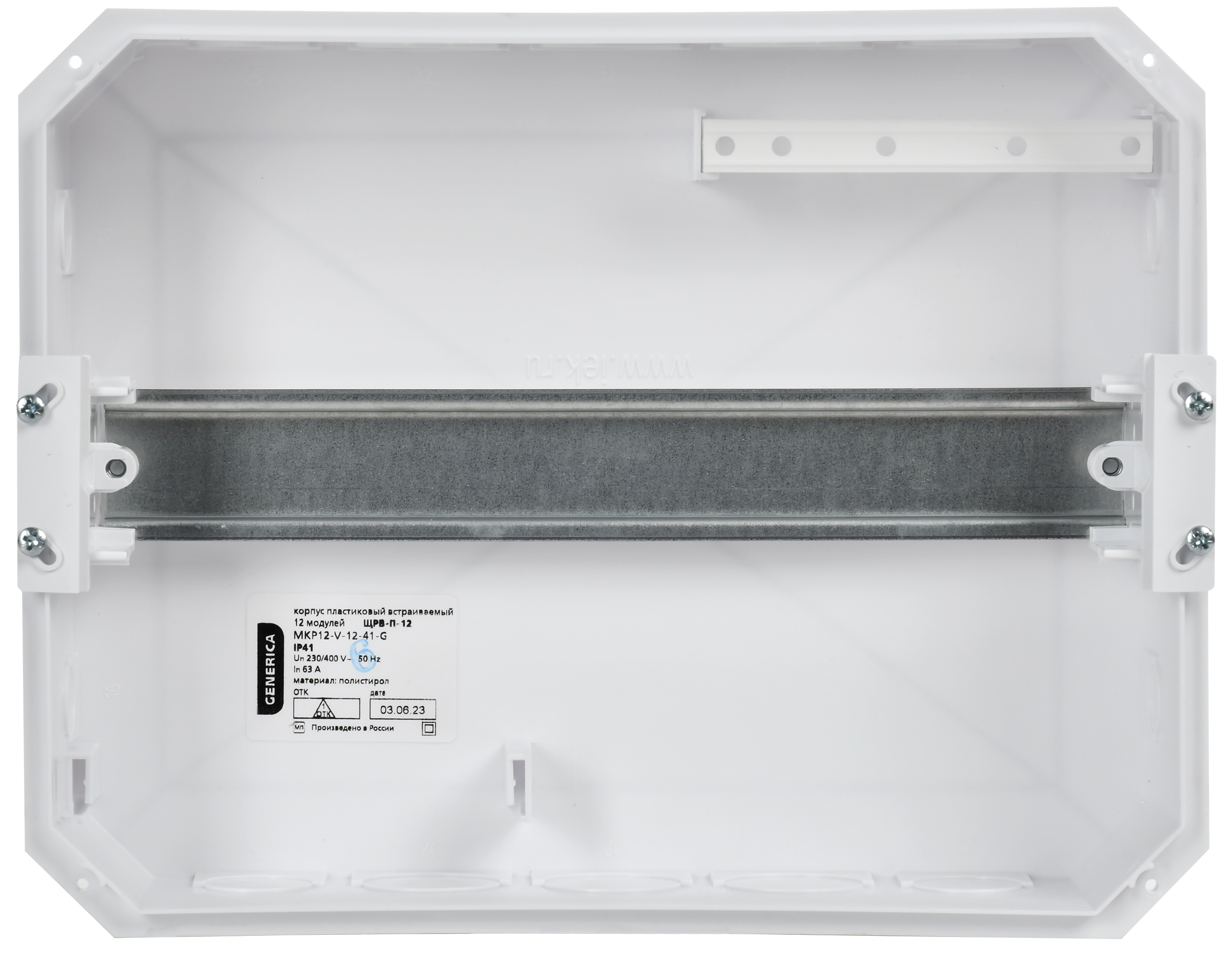 Корпус пластиковый ЩРВ-П-12 белая дверь IP41 GENERICA
