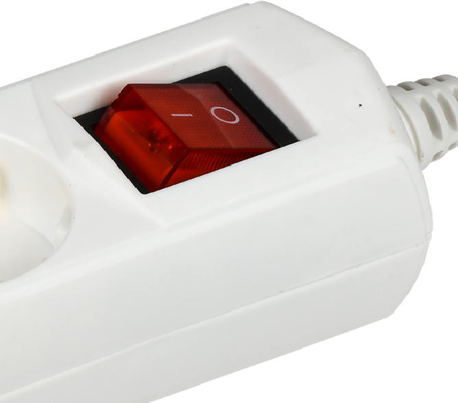 Кнопка выключателя с индикацией утоплена и защищена от случайных нажатий.