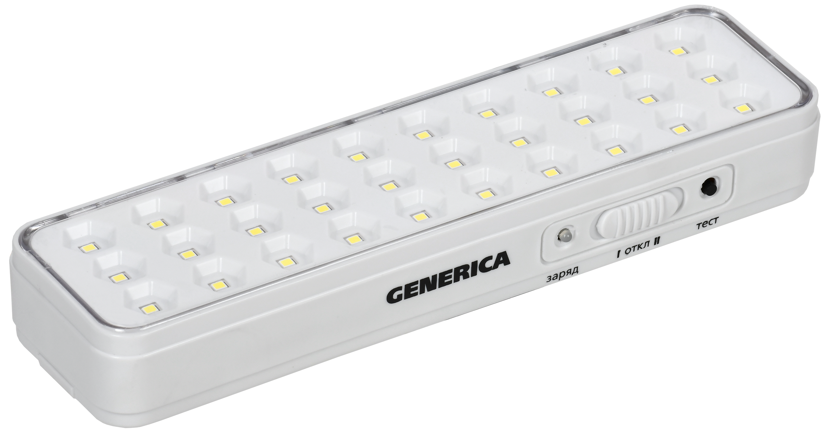 Светильник светодиодный аккумуляторный ДБА 1030 непостоянного действия 30LED 5ч 3Вт GENERICA