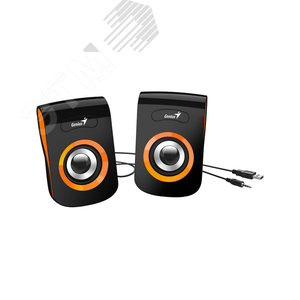 Колонки компьютерные Geinus SP-Q180, 2.0, 2 x 3W RMS, USB, оранжевый