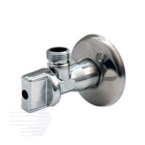 Кран шаровой бытовой хромированный угловой R613 1/2' НР