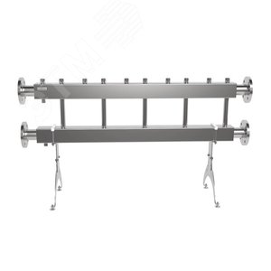 Коллектор модульный MKSS-400-5x25 на 5 контуров G 1', 2 магистрали фланцевое подключение DN 65, до 400 кВт, нерж. Сталь