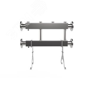 Коллектор модульный MKSS-600-2x50 на 2 контура G 2', 2 магистрали фланцевое подключение DN 80, до 600 кВт, нерж. сталь