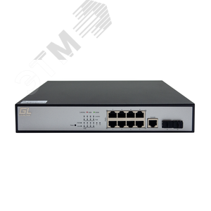 Управляемый L2 PoE коммутатор GIGALINK 8 Base-T 10/100/1000Mb/s