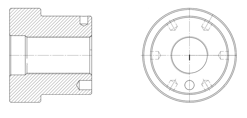 Гайка G 1 1/2'' 45 ч.ВК-450 с радиальными отверстиями