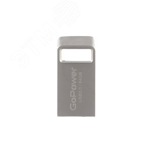 Флеш накопитель 64GB MINI, USB 2.0, серебристый