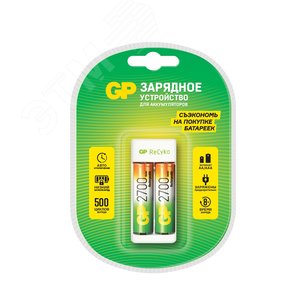 Устройство зарядное Е211 с 2 аккумуляторами АА2700