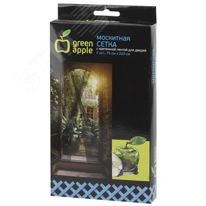 Сетка москитная на дверь 2штx75смx220см, 2 шторы GBN003