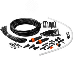 GRINDA 1/2″, 9 м, шланг магистральный, от емкости, уровневая трубка, 4 л/ч на раст, на 30 раст, система капельного полива (425272-30)