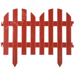 GRINDA Палисадник, 28 х 300 см, терракот, 7 секций, декоративный забор (422205-T)