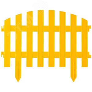 GRINDA Ар Деко, 28 х 300 см, желтый, 7 секций, декоративный забор (422203-Y)