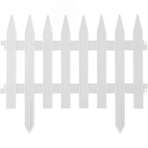GRINDA Классика, 28 х 300 см, белый, 7 секций, декоративный забор (422201-W)