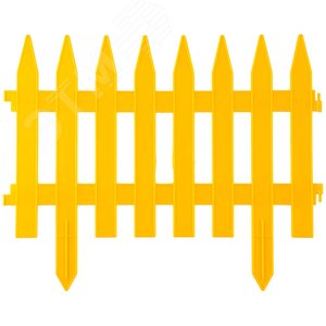 GRINDA Классика, 28 х 300 см, желтый, 7 секций, декоративный забор (422201-Y)