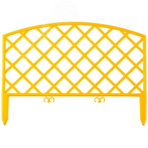 GRINDA Плетень, 24 х 320 см, желтый, 7 секций, декоративный забор (422207-Y)