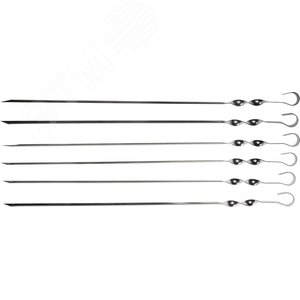 GRINDA Barbecue, 550 мм, 6 шт, набор угловых шампуров (427756)
