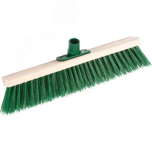 GRINDA EURO буковая колодка 40 см с пластиковым резьбовым держат. для черенка, d 22 мм, щетина 60мм, 5-рядная, без черенка,уличная щетка (39250-400)