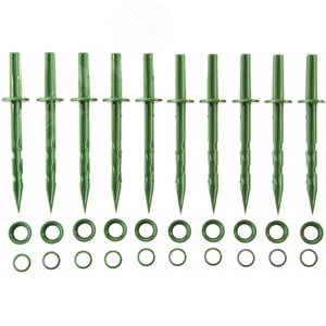 GRINDA 200 мм, зеленые, полипропилен, 10 шт, садовые колышки (422319)