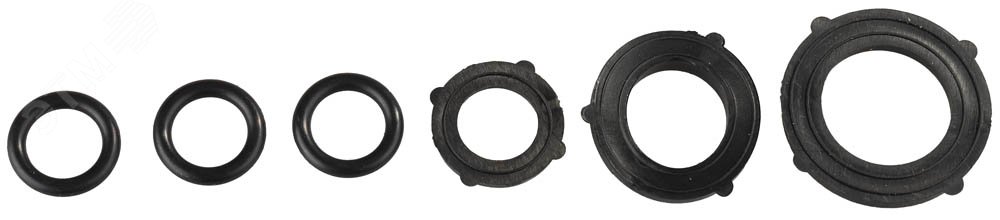 GRINDA GR-1, 1/2″, 3/4″, 1″, для быстросъёмной поливочной системы, резиновые прокладки, 6 шт, набор (8-426387)