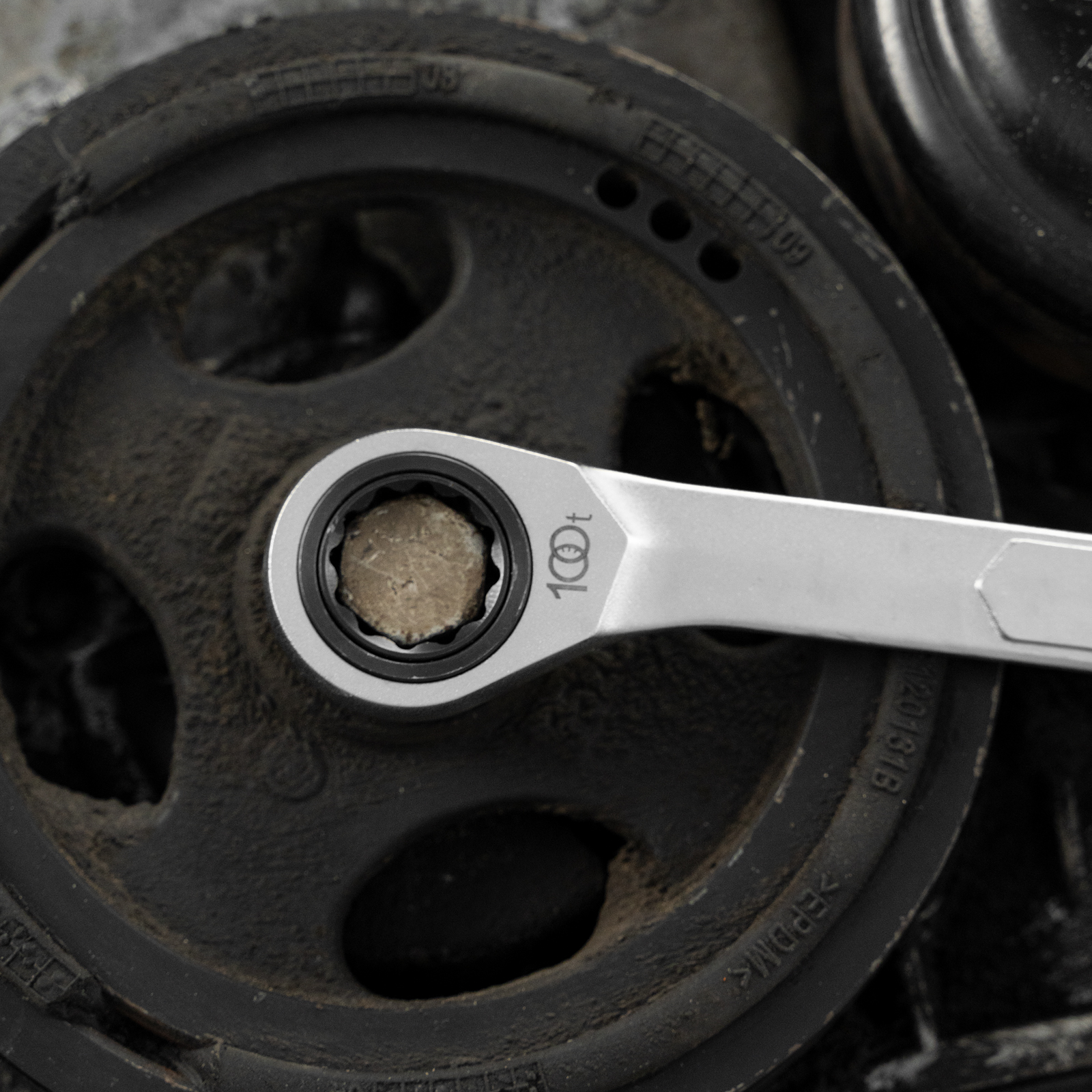 Ключ комбинированный трещоточный, 18 мм, количество зубьев 100 Gross