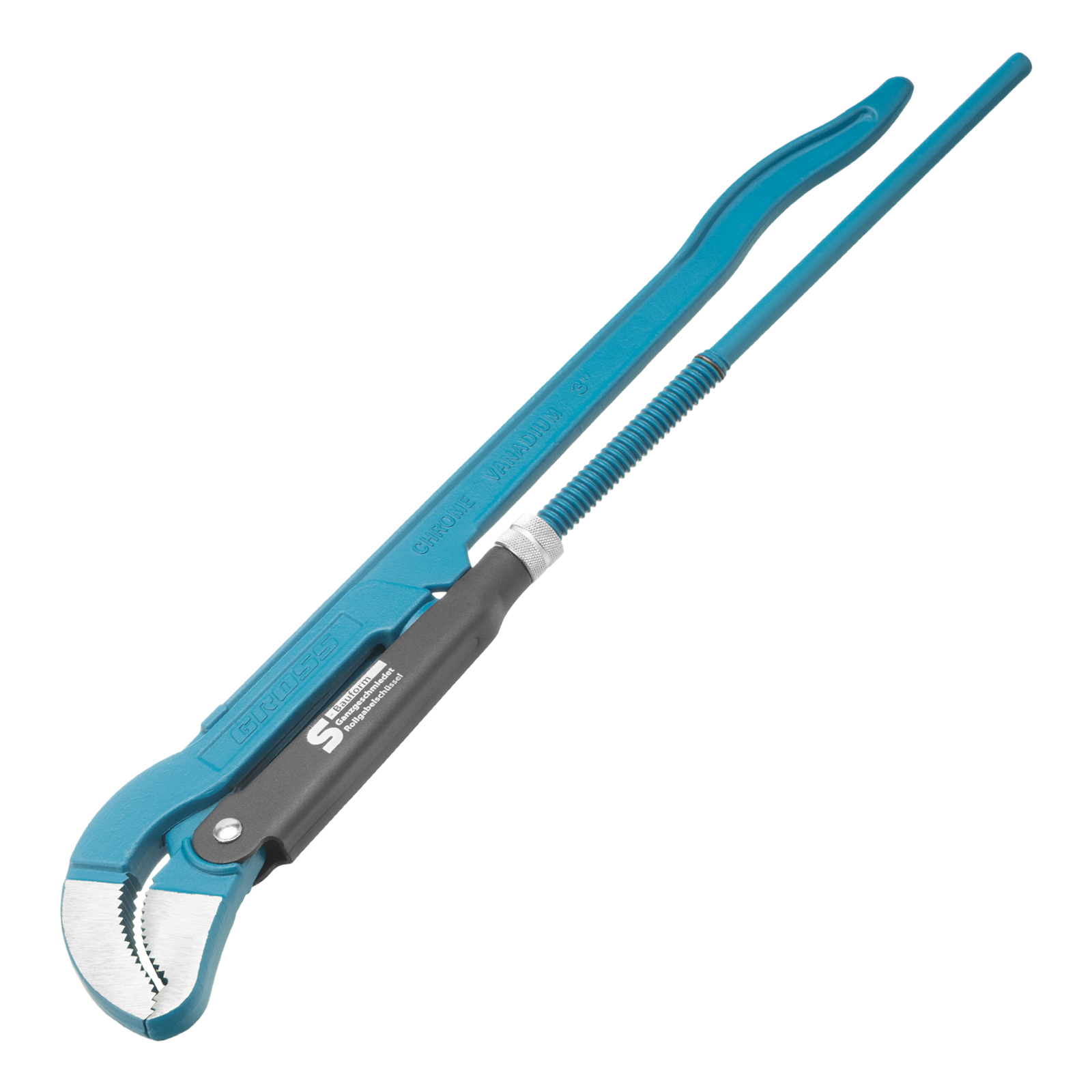 Ключ трубный рычажный 3, №4, цельнокованый, CrV, тип "S" Gross