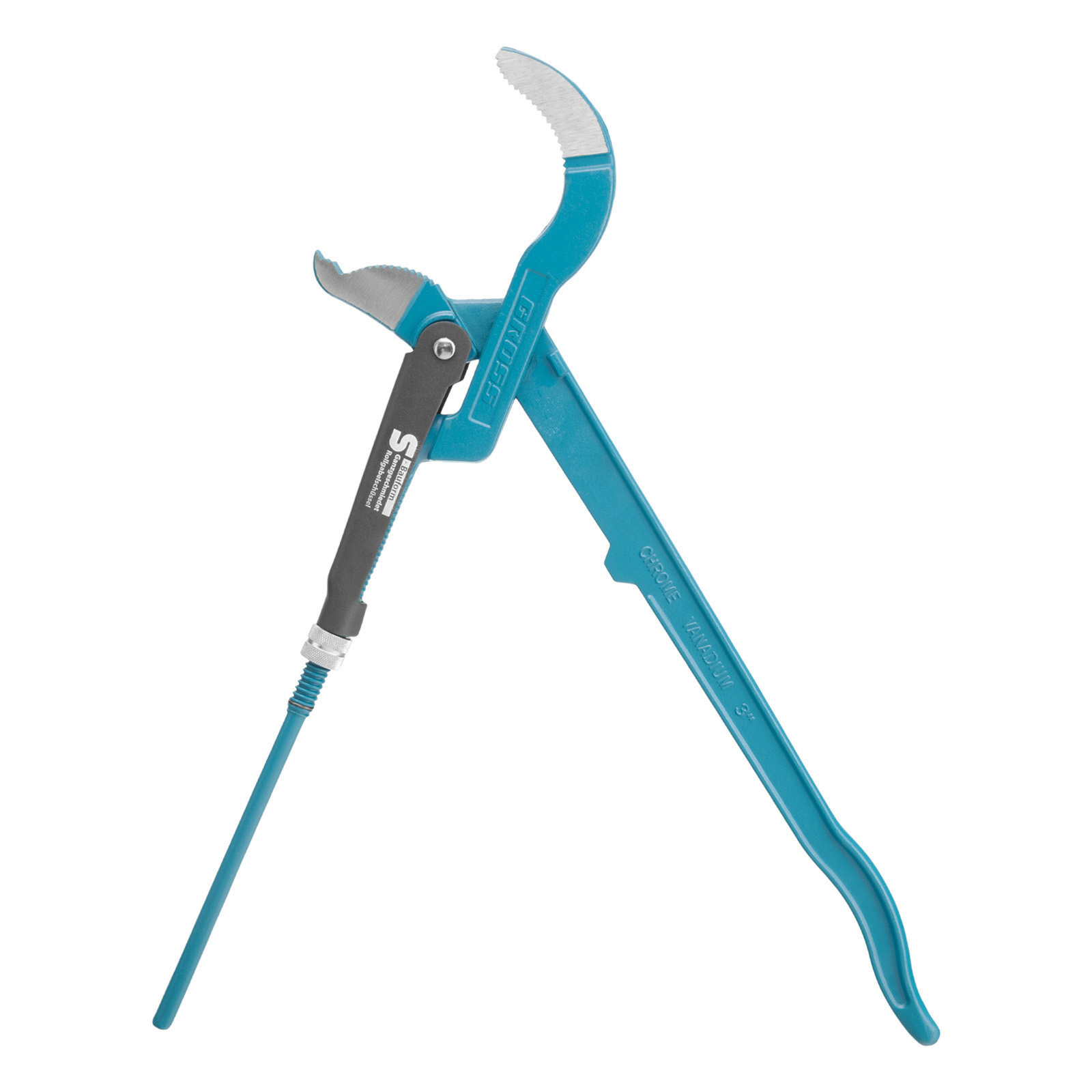 Ключ трубный рычажный 3, №4, цельнокованый, CrV, тип "S" Gross