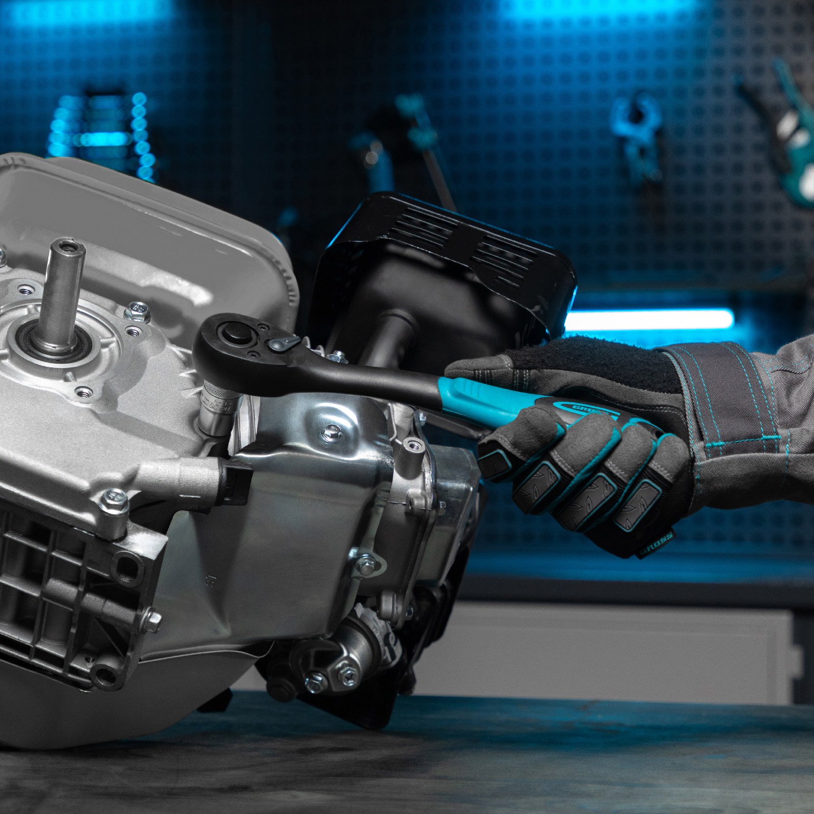 Ключ-трещотка 1/2", CrV, 72 зуба, с быстрым сбросом Gross