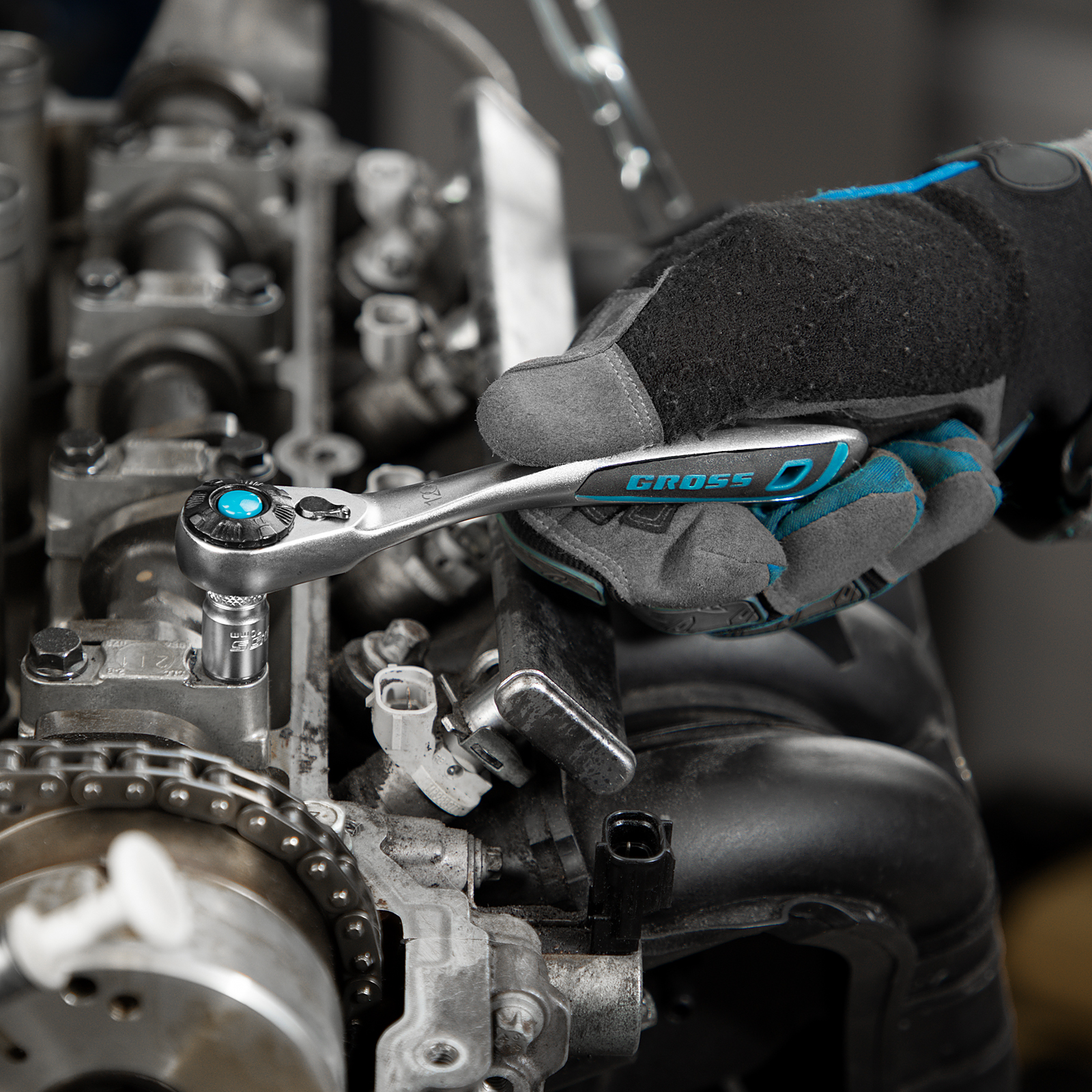 Набор инструментов, 1/4", 1/2", CrV, 120 зубьев, 101 предмет Gross