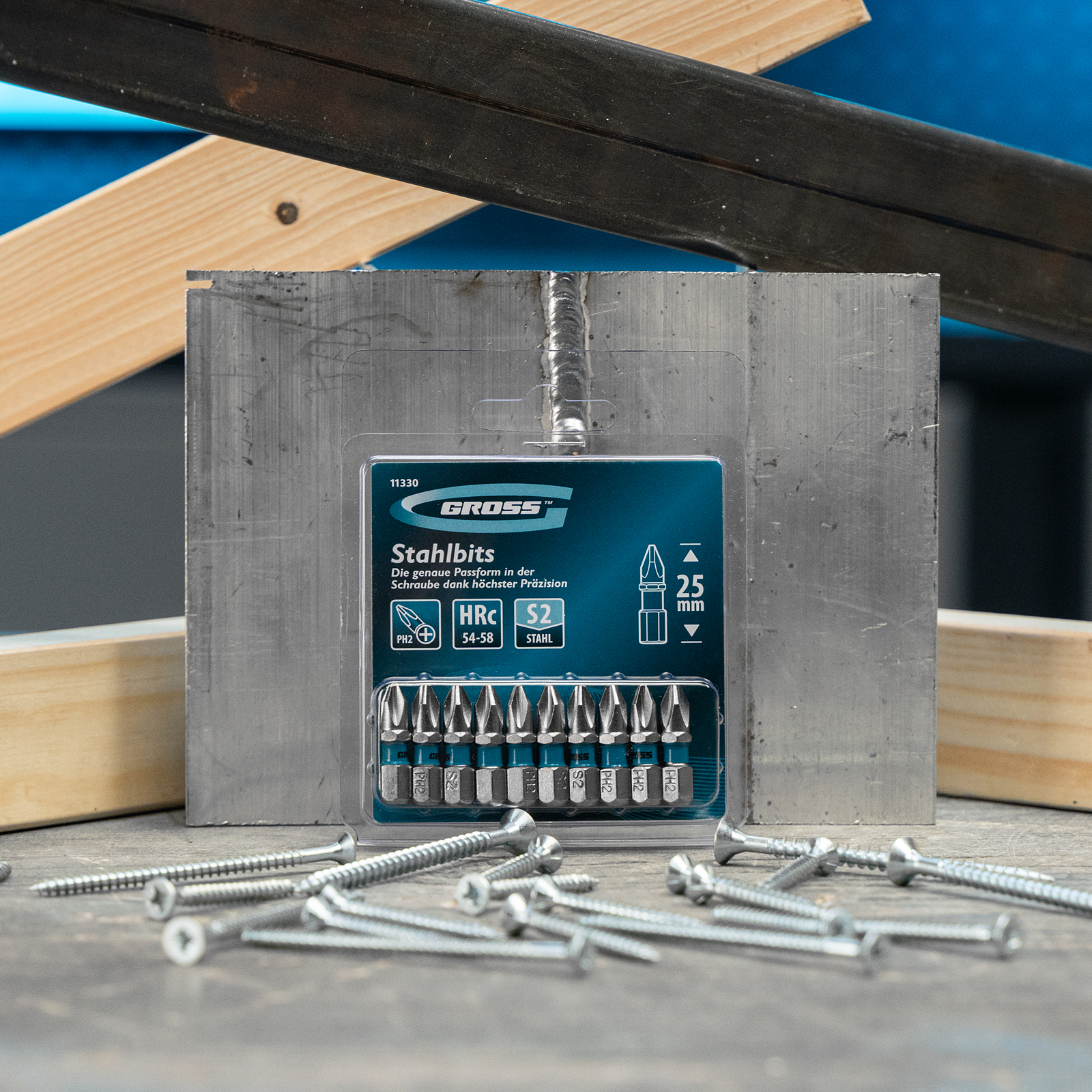 Бита РН2 х 25, сталь S2, 10 шт. Gross