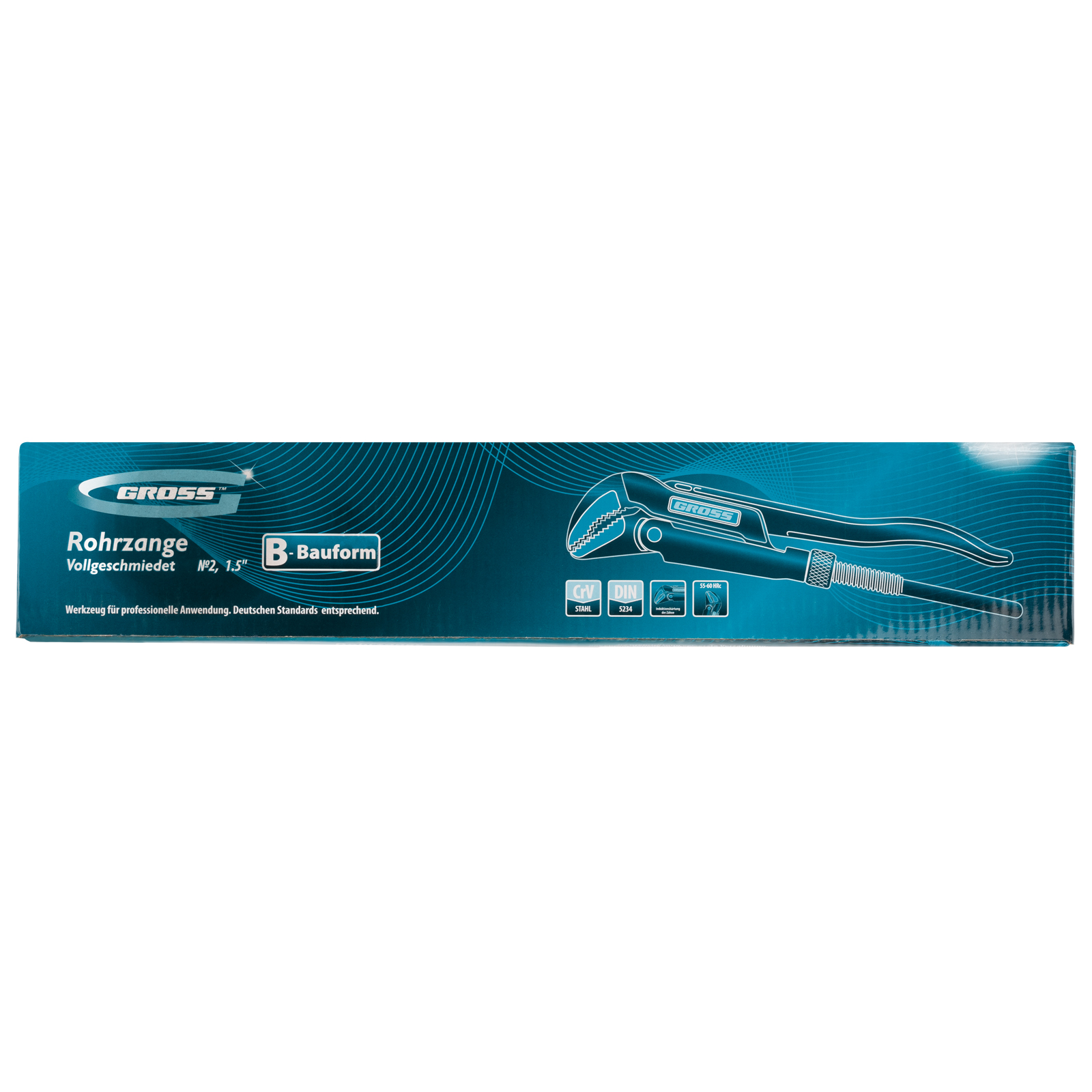 Ключ трубчатый рычажный 1.5, №2, цельнокованый, CrV, тип "B" Gross