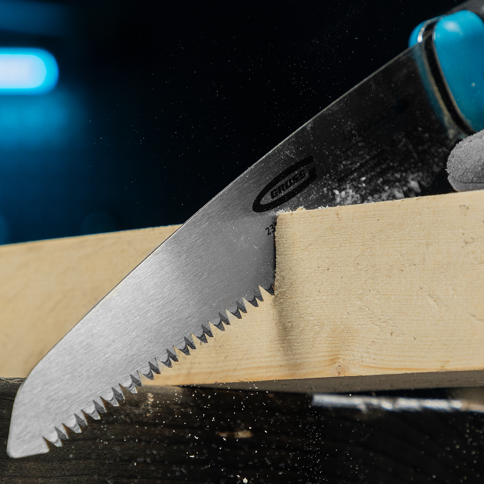 Пила по дереву Piranha, складная, для кемпинга и сада, 150 мм, 9-10 TPI, подкаленый зуб 3D, двухкомпонентная рукоятка Gross