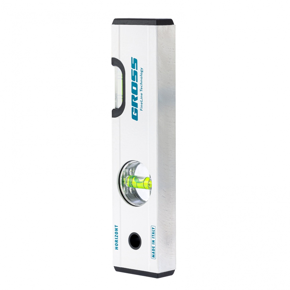 Уровень алюминиевый, 200 мм, фрезерованный, 2 глазка, магнитный Gross