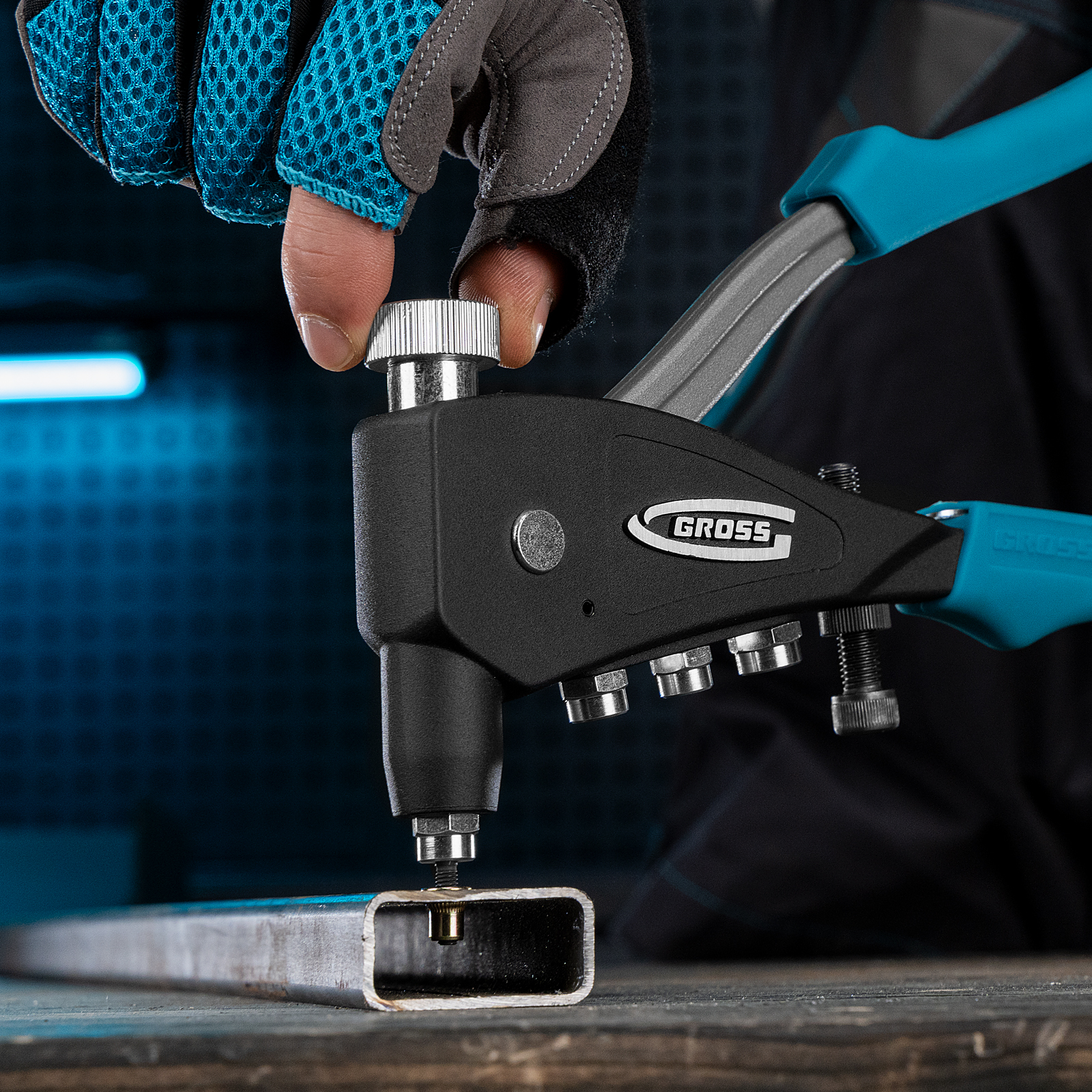 Заклепочник для резьбовых заклепок, заклепки М3, М4, М5, M6 Gross